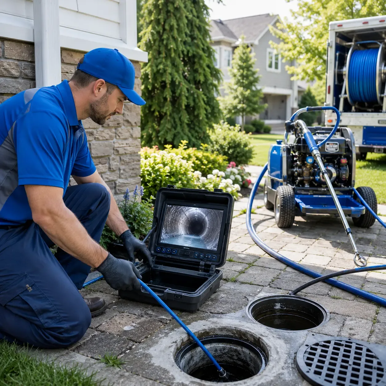 Outdoor drain cleaning professionals serving West Suffield, CT