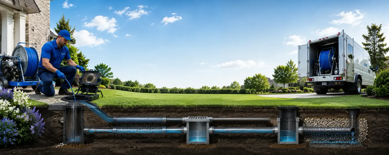 Outdoor drain cleaning information for West Suffield, CT